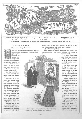 Zvekan : humoristički list : 9,15(1898) / odgovorni urednik Vojko Vezmar.