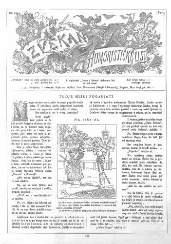 Zvekan : humoristički list : 8,15(1897) / odgovorni urednik August Šek.