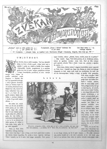 Zvekan : humoristički list : 10,4(1899) / odgovorni urednik Vojko Vezmar.