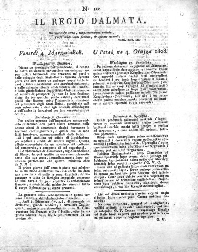 Il Regio Dalmata. : 10(1808)