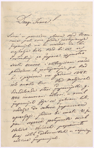 Pismo Ivana Kukuljevića Sakcinskog Ivanu Mažuraniću   : Zagreb, 10. I. 1861.