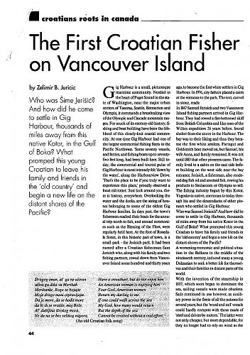 The first Croatian fisher on Vancouver island   / by Želimir B. Juričić