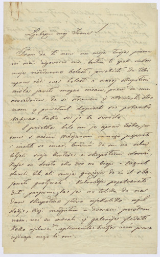 Pismo Ivana Kukuljevića Sakcinskog Ivanu Mažuraniću   : Zagreb, 10. III. 1861.