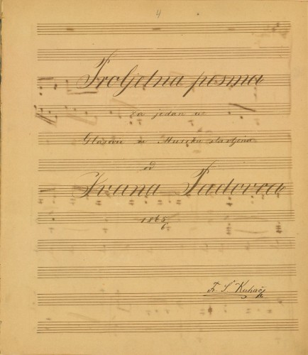 Proljetna pesma   : za jedan uz glasovir  / u muziku stavljena od Ivana Padovca.