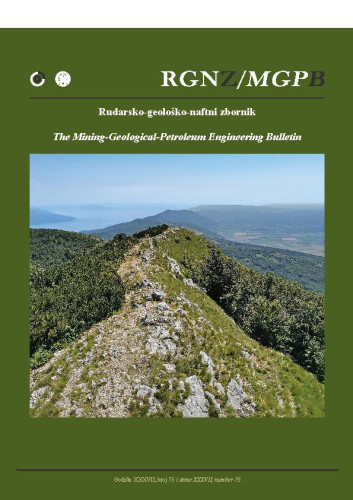 Rudarsko-geološko-naftni zbornik : glasilo Rudarsko-geološko-naftnog fakulteta Sveučilišta u Zagrebu i Udruge hrvatskih rudarskih inženjera = The Mining-Geological-Petroleum Engineering Bulletin : 37,73 (2025) / glavni i odgovorni urednik Tomislav Korman