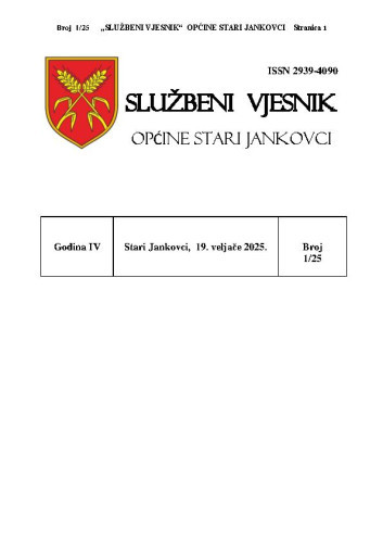 Službeni vjesnik Općine Stari Jankovci : 4,1(2025) 