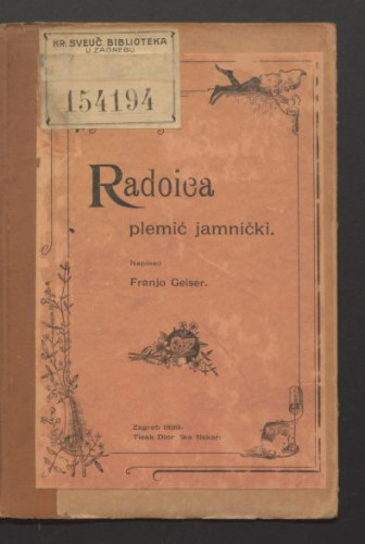 Radoica plemić jamnički / napisao Franjo Geiser.