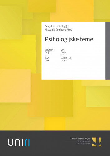 Psihologijske teme : 29,3(2020) / glavna i odgovorna urednica Barbara Kalebić Maglica.