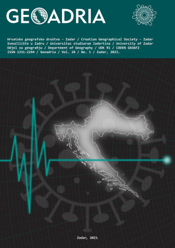 Geoadria  : glasilo Hrvatskoga geografskog društva Zadar i Odjela za geografiju Sveučilišta u Zadru = journal of the Croatian Geographic Society, Zadar and Department of Geography, University of Zadar : 28,1(2023) / glavna urednica, editor-in-Chief Nina Lončar.