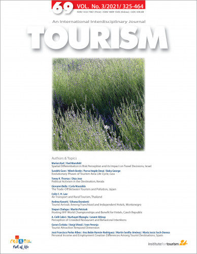 Tourism : international interdisciplinary journal : 69,3(2021) / editor-in-chief Josip Mikulić.