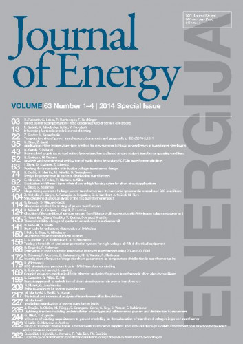 Energija : časopis Hrvatske elektroprivrede : 63, 1/4, special issue (2014) / glavni urednik, editor-in-chief Goran Slipac.