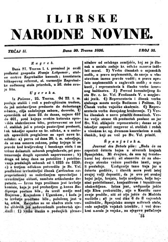 Ilirske narodne novine : 2,35(1836) / redaktor Ljudevit Gay.