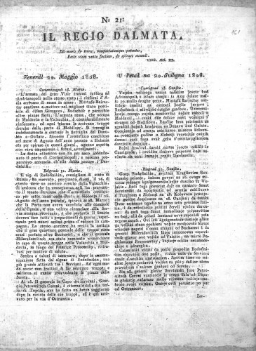 Il Regio Dalmata. : 21(1808)