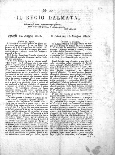 Il Regio Dalmata. : 20(1808)