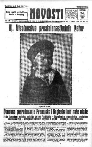 Novosti : 21,112(1927) / odgovorni urednik Aldo Mandl.