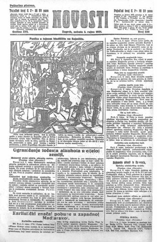 Novosti : 16,236(1921) / odgovorni urednik Lj. Z. Kara.