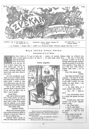 Zvekan : humoristički list : 6,8(1895) / odgovorni urednik August Šek.