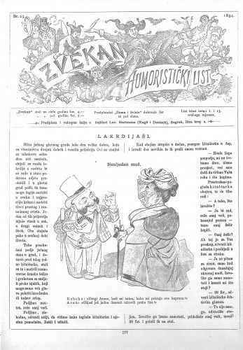 Zvekan : humoristički list : 5,23(1894) / odgovorni urednik August Šek.