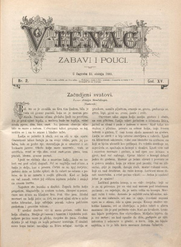 Vienac : zabavi i pouci. : 15,2(1883) / uredjuju V. Klaić i M. Maravić.