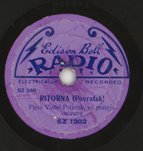 Ritorna (Povratak)  / [E. Carosio] ; [izvodi] Vlaho Paljetak uz pratnju orkestra.