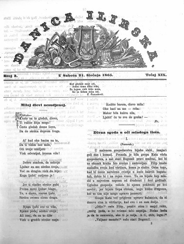Danica ilirska : 19,3(1865)  / urednik Ljudevit Gaj.