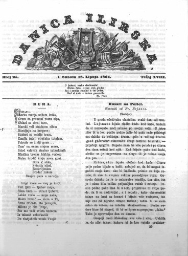 Danica ilirska : 18,25(1864)  / urednik Ljudevit Gaj.