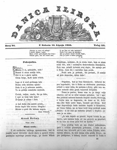 Danica ilirska : 20,24(1866)  / urednik Ljudevit Gaj.