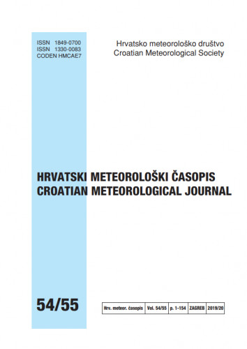 Hrvatski meteorološki časopis = Croatian meteorological journal / glavni i odgovorni urednik, chief editor Bojan Lipovšćak.