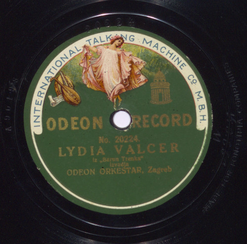 Lydia valcer iz "Barun Trenka" / Srećko Albini ; izvadja Odeon orkestar, Zagreb.