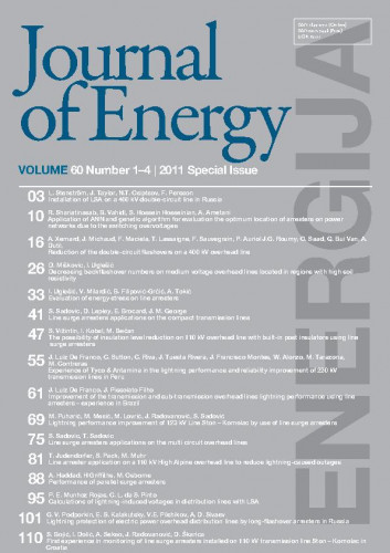 Energija : časopis Hrvatske elektroprivrede : 60, 1/4, special issue (2011) / glavni urednik, editor-in-chief Goran Slipac.