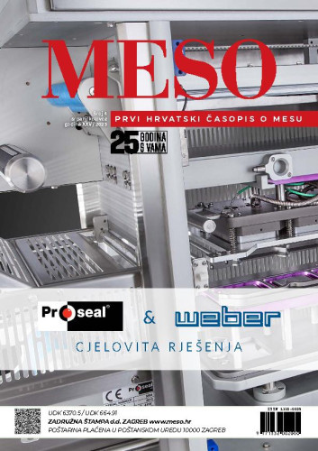 Meso : prvi hrvatski časopis o mesu : 25,4(2023) / glavna i odgovorna urednica, editor-in-chief Katarina Lučić.