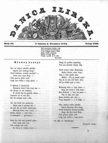 Danica ilirska : 8,49(1842) / učrednik Ljudevit Gaj.