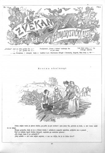 Zvekan : humoristički list : 5,13(1894) / odgovorni urednik August Šek.