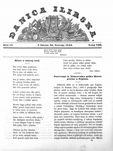 Danica ilirska : 8,18(1842) / učrednik Ljudevit Gaj.