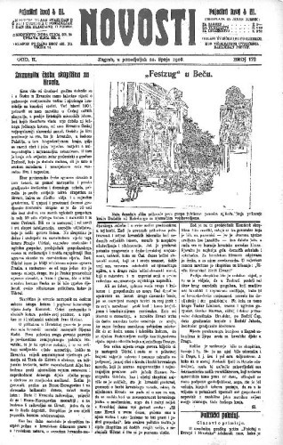 Novosti : 2,173(1908) / odgovorni urednik Mirko Dečak.