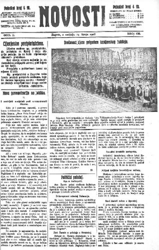 Novosti : 2,166(1908) / odgovorni urednik Mirko Dečak.