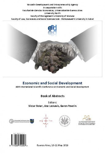 Economic and social development : book of abstracts : 40(2019) / ... International Scientific Conference
