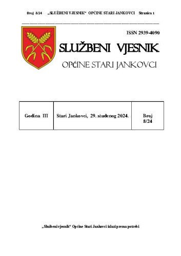 Službeni vjesnik Općine Stari Jankovci : 3,8(2024) 