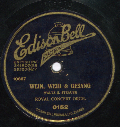 Wein, Weib & Gesang ; Blue Danube : waltz / J. [Johann] Strauss ; [izvodi] Royal Concert Orch. [Orchestra].