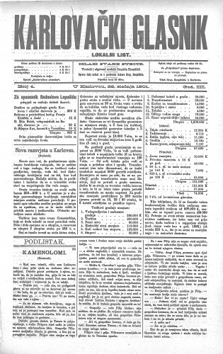 Karlovački glasnik : lokalni list : 3,4(1901) / odgovorni urednik Dragutin Hauptfeld.
