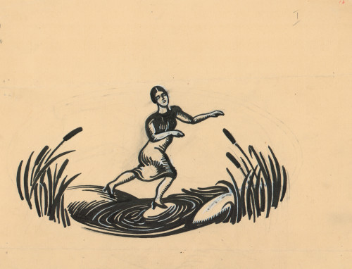 [Ilustracija za Andersenove odabrene priče i pripovijesti]   : Pripovijest o djevojci koja je nogom stala na kruh  / [Ljubo Babić].