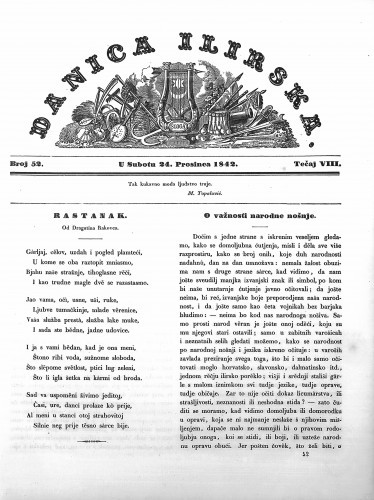Danica ilirska : 8,52(1842) / učrednik Ljudevit Gaj.