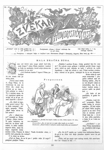 Zvekan : humoristički list : 6,16(1895) / odgovorni urednik August Šek.