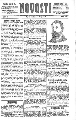 Novosti : 2,175(1908) / odgovorni urednik Mirko Dečak.