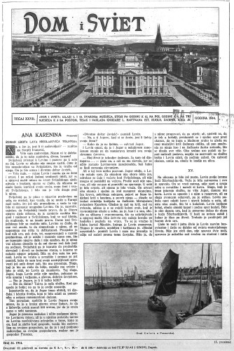 Dom i sviet   : ilustrovani list za zabavu, pouku i viesti dnevnih dogadjaja, javnom i društvenom životu, umjetnosti i znanosti, trgovini, obrtu, glazbi i kazalištu : 27,24(1914)  / urednik Stjepan Kugli.