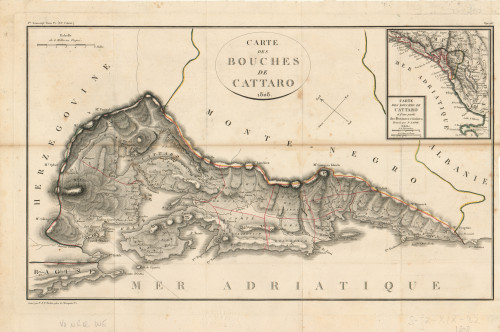 Carte des Bouches de Cattaro 1808.  / grave par P. A. F. Tardieu