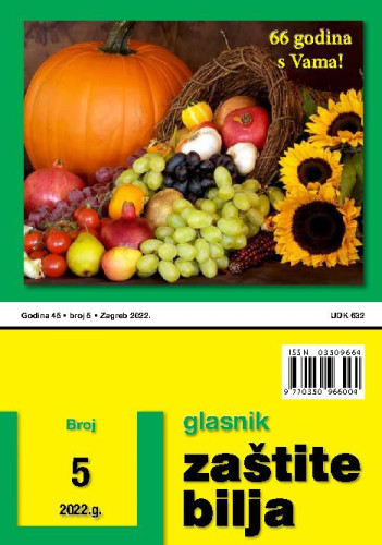 Glasnik zaštite bilja : 45,5(2022) / glavni urednik Katarina Lučić.