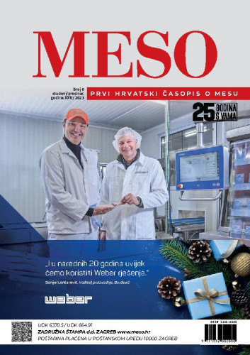 Meso : prvi hrvatski časopis o mesu : 25,6(2023) / glavna i odgovorna urednica, editor-in-chief Katarina Lučić.