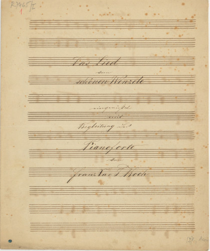 Das Lied vom schönen Wenzele / eingerichtet mit Begleitung des Pianoforte von Franz Xav. I. Koch.