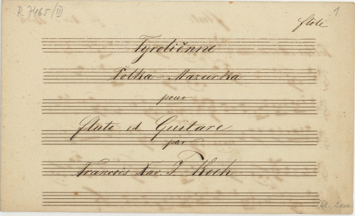 Tyroliĕnne : polka-mazurka pour flute et guitare / par Francois Xav. I. Koch.